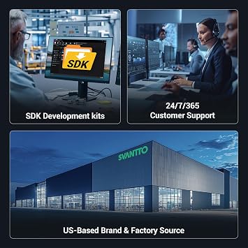SVANTTO Android Barcode Scanner, Android 13 Handheld Computer, 1D/2D/QR Barcode Scanner, 2/3/4G WiFi BT 5.0 Communication, 4 Touch Screen Handheld Data Terminal for Warehouse Retail Inventory