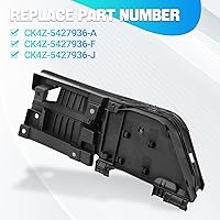 Vista 5 de Carcasa de bisagra de bolsillo para puerta de llenado de combustible + cubierta negra compatible con Ford Transit Vans 150 250 350 HD 2015-2023