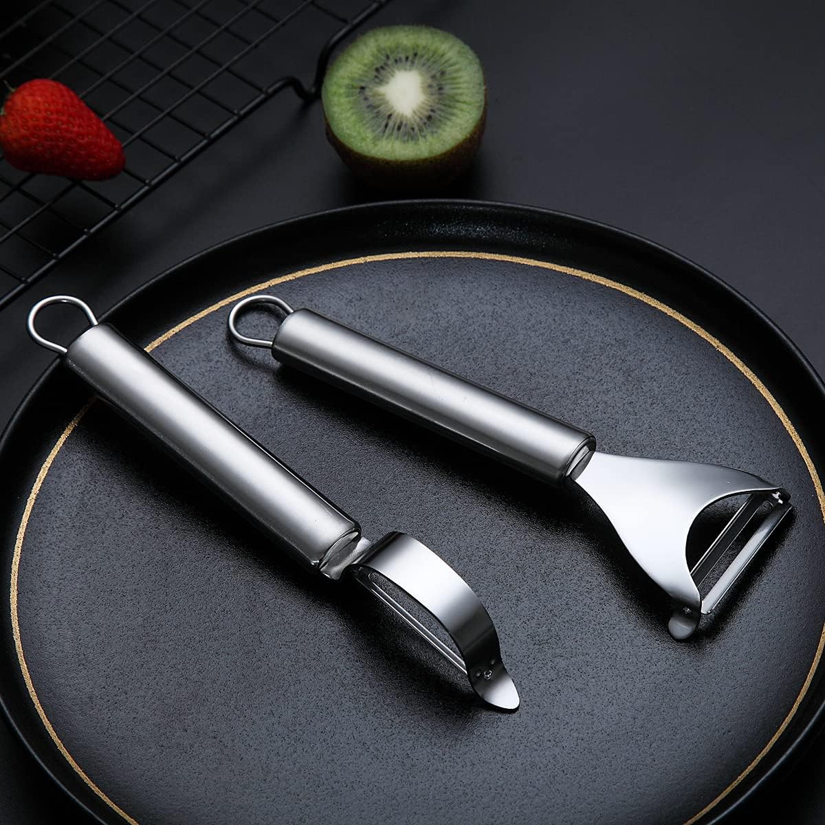 Potato Vegetable Peeler, Kyraton Stainless Steel Apple Fruit Veggie Peeler - Image 4