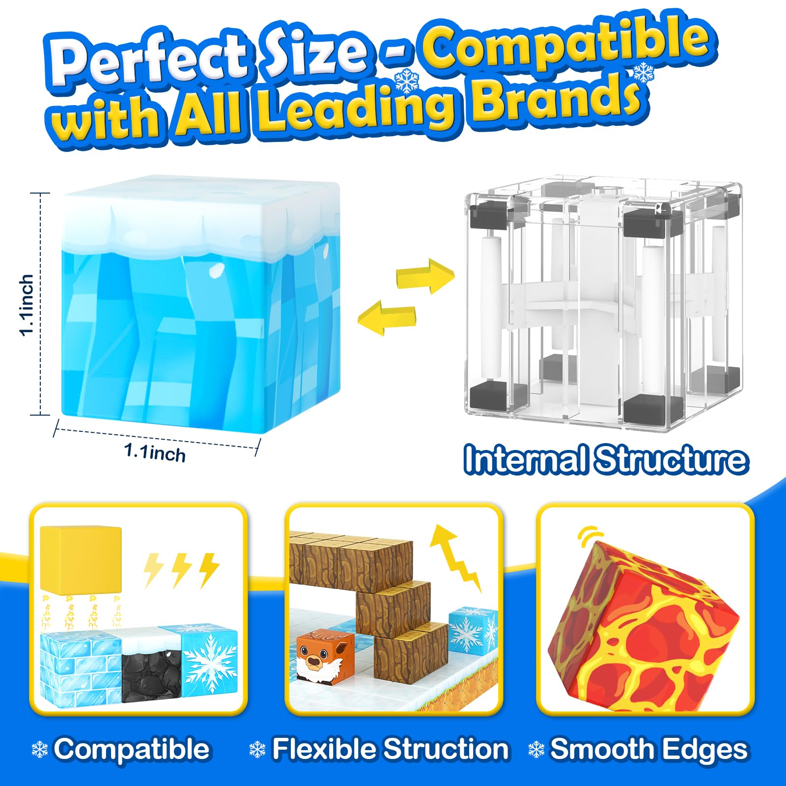 Blocs Magnétiques Magic Sword – 84 Pièces – Portails, Volcans, épées – STEM Dès 3 Ans – Compatible Avec Autres Sets