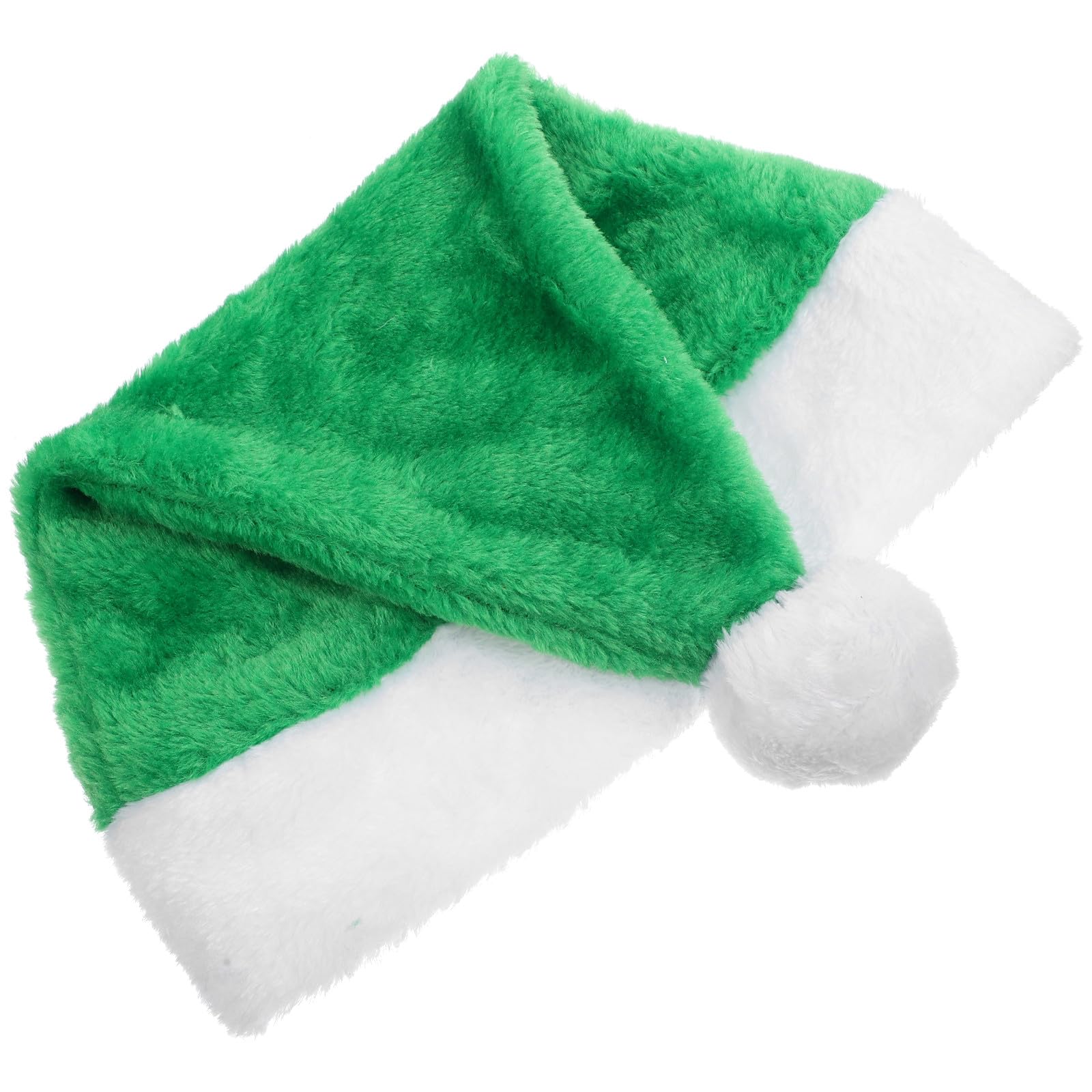 SOLUSTRE Bonnet de Noël en Peluche Verte pour Hommes et Femmes, Léger et Accessoire pour Fête de Noël ou Cosplay