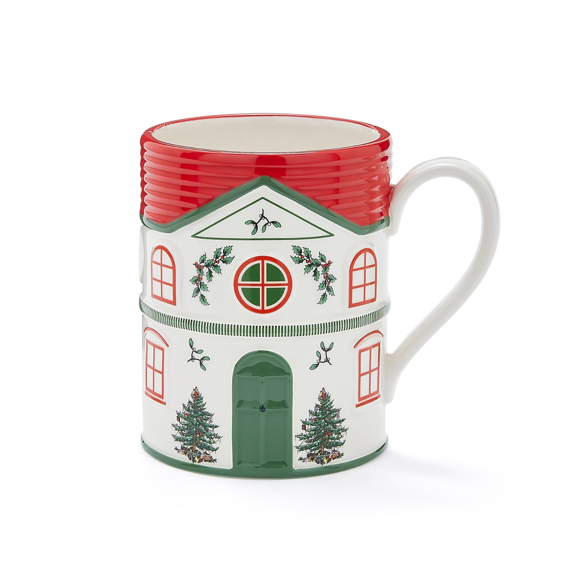 Spode Red Morris & Co Christmas Tree Village Mug