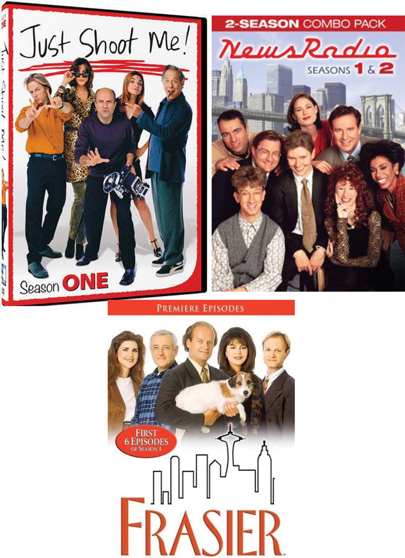 Combo 90s TV Season Pack Frasier Just Shoot Me News Radio Throwback