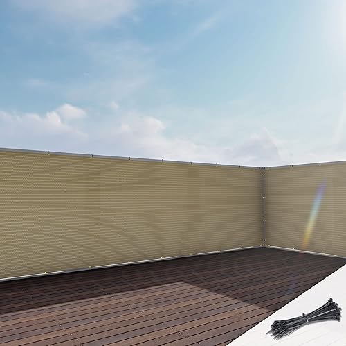 Miniatura 7 de E&K Sunrise - Malla de privacidad para terraza, balcón, porche, cubierta, protección al aire libre, cerco de protección, red de patio, piscina,