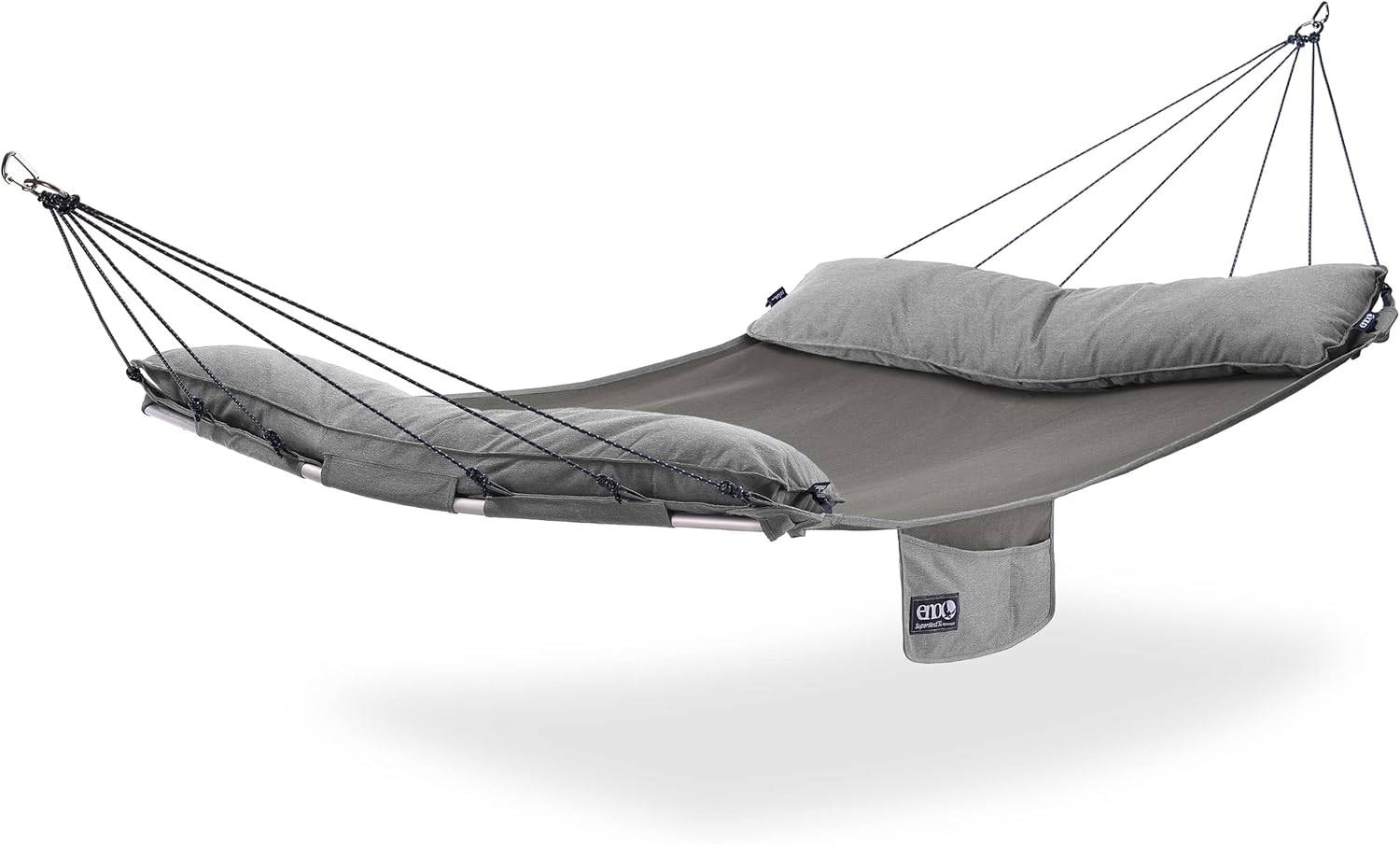 ENO SuperNest SL Hammock - 1 to 2 Person Backyard Hammock - Outdoor Patio Furniture for Backyard, Lawn, or Balcony - Pebble Grey