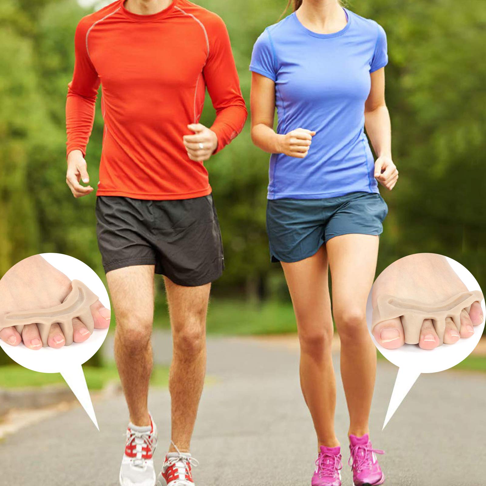 Lybunair Silicone Bunion Splint, Slipproof Bunion Corrector, Lightweight Toe Separator Pain Relief, Day Night Support (Thickened wearable shoes)