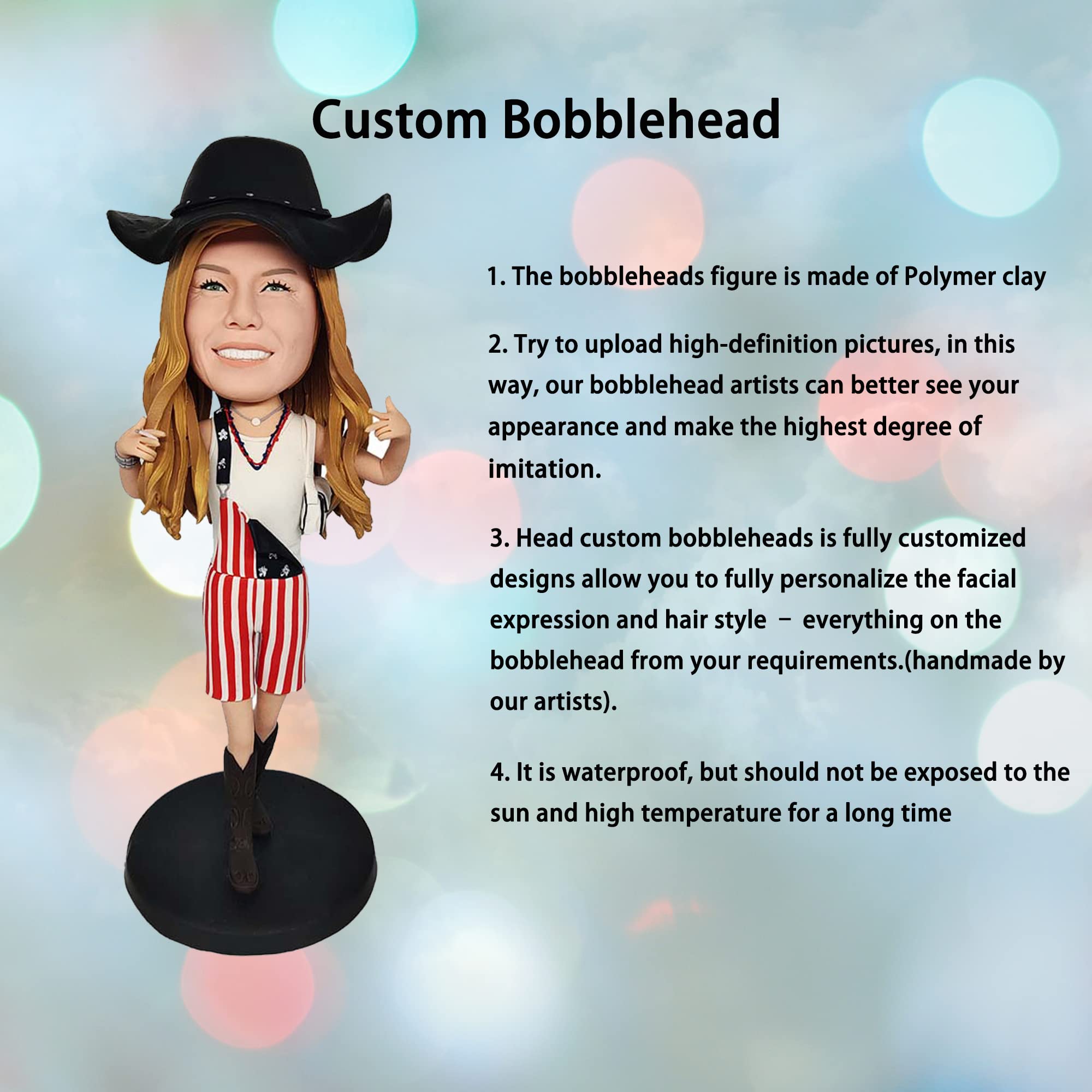 Cabezudos Personalizados Muñeca, Entrenadora de Futbol Cabeza de Bobble, Figuras de Bobble Hechas a Mano Regalo Escultura Personalizada para Mujer