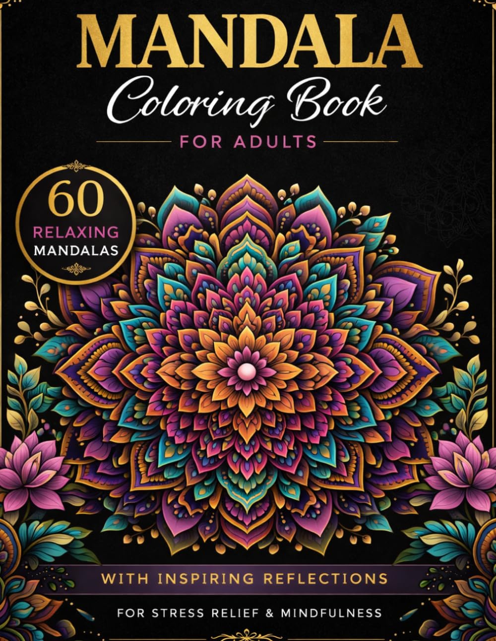 Mandala Coloring Book for Adults: 60 Relaxing Mandalas with Inspiring Reflections for Stress Relief & Mindfulness
