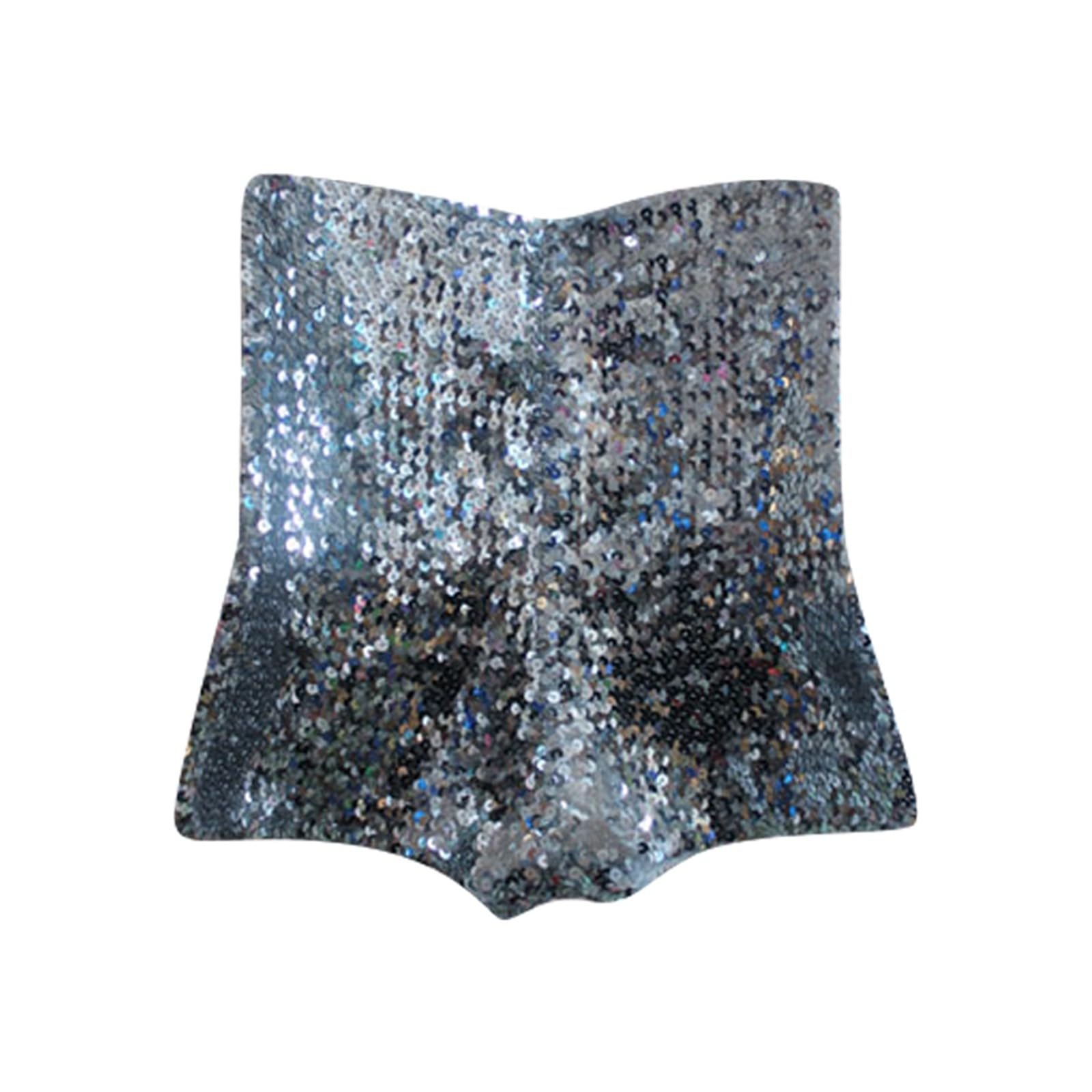 Costume de carnaval 2026 avec strass scintillants pour femme - Short ajusté taille haute - Performance sur scène