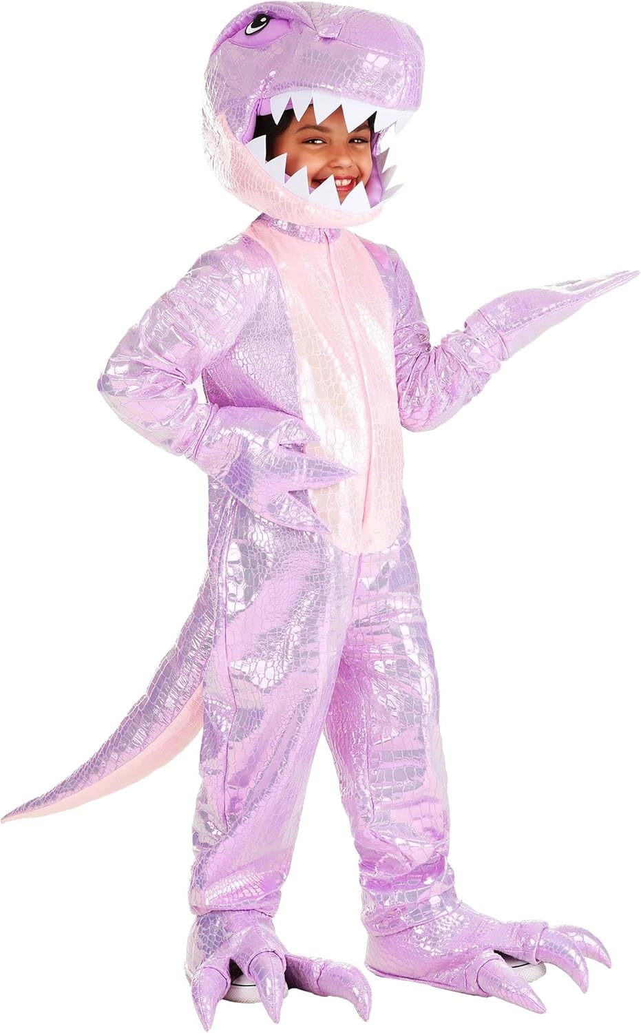 Kid's T-Rex Dino Costume | Dinosaur Outfit for Halloween | Cozy One Piece Jumpsuit