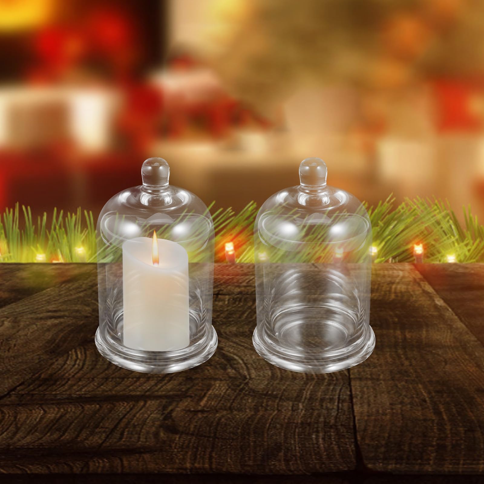 Ipetboom Glas Kerzenbecher 17cm Transparent Dekorativer Kerzenhalter für Hochzeit und Wohnraum Aromatherapie Duftkerzenhalter aus Glas