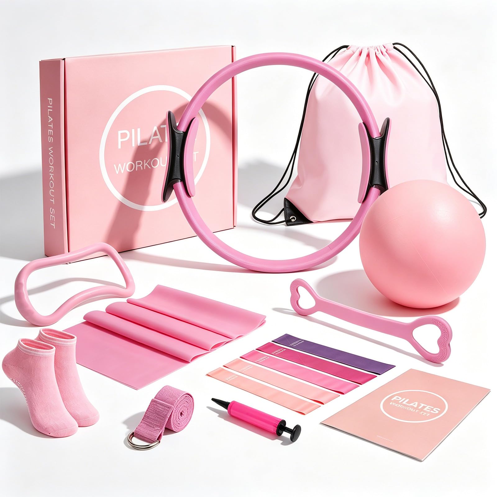 Pilates Kit with 13" Ring & 10" Ball, Pilates Equipment for Beginner