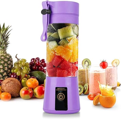 Miniatura 7 de Licuadora portátil para batidos y licuados, mini licuadora portátil, licuadora portátil de tamaño personal, ideal para batidos, mezcla de hielo,