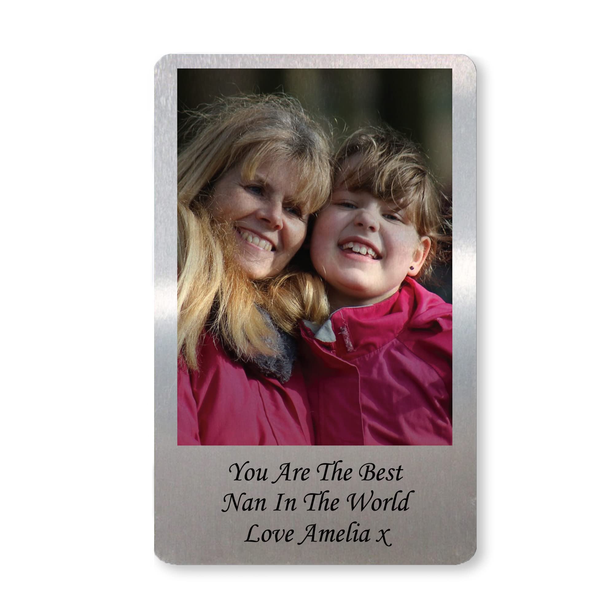 RED OCEAN Personalised Metal Photo Gift For Nan Grandparent Personalised Christmas Birthday Gifts