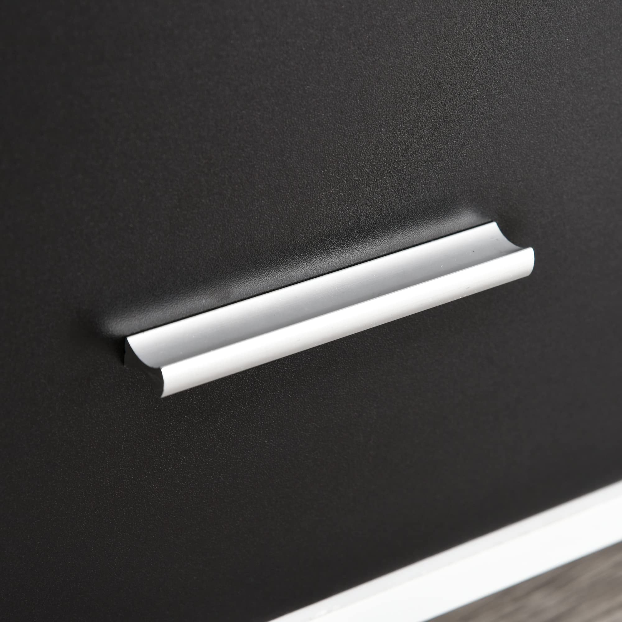 HOMCOM Mobile Porta Stampante a Rotelle con 2 Cassetti Chiudibile a Chiave, 3 Ripiani e Armadietto, Mobile Stampante per Documenti da Ufficio e Studio, 100x35x65 cm, Nero e Bianco