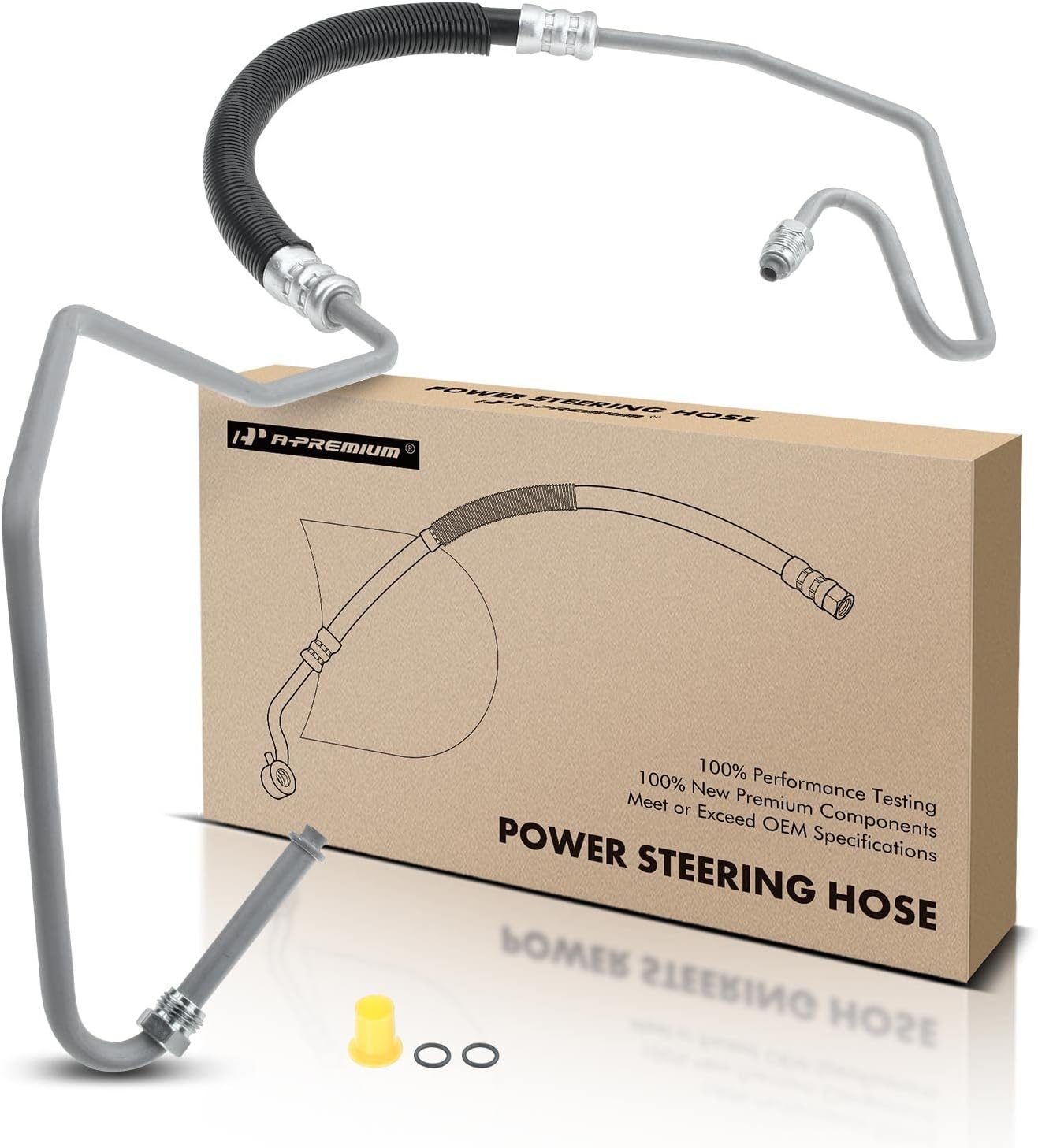 A-Premium Power Steering Pressure Line Hose Assembly Compatible with Chevrolet Silverado 3500 Tahoe Sonora GMC C1500 C2500 C3500 Suburban C3500HD Yukon
