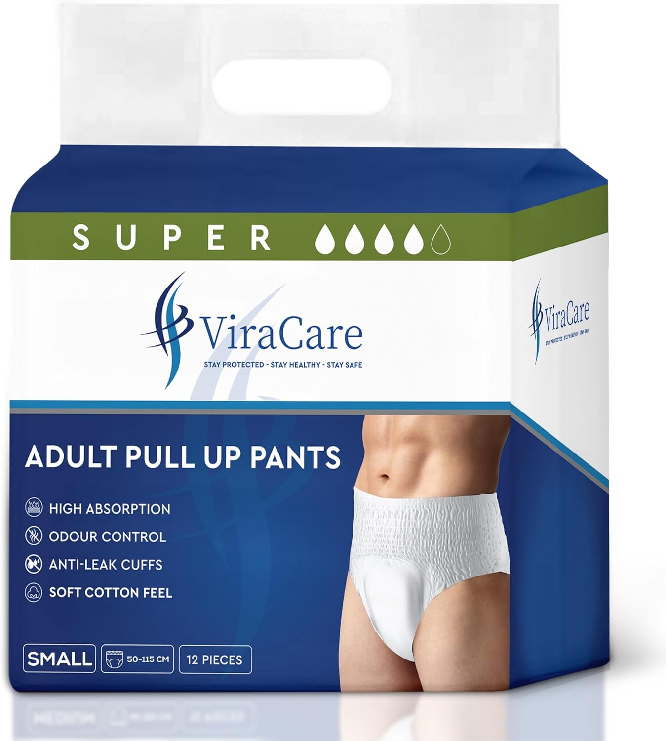 ViraCare Adult Incontinence Pull Up Pants for Unisex Heavy Absorbent and SoftStretch