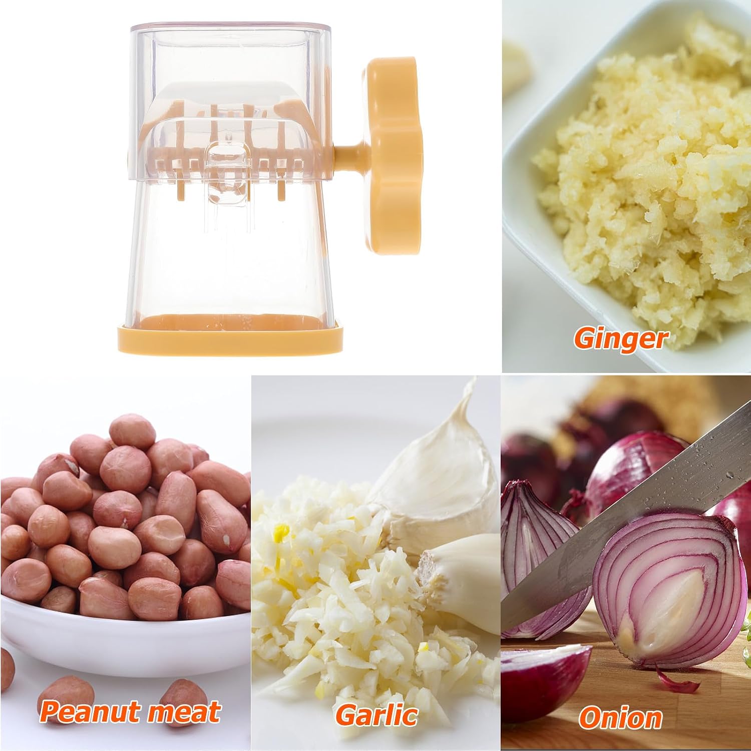 MAGICLULU Manual Chocolate Chip Maker and Food Material Crusher with Detachable Masher, Lightweight Abs Walnut Kernel Chopper for Kitchen and Cook Outdoors Use
