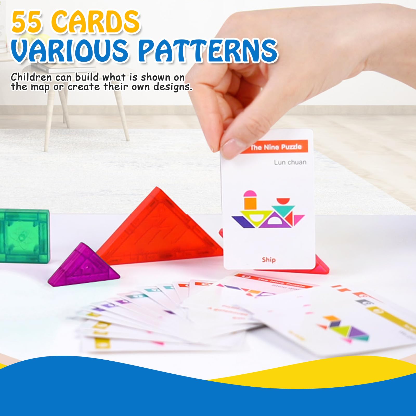 Tangram Magnetico IQ Puzzle Giochi di viaggio curioso e divertente per bambini dai 4 Tangram Bambini Tetris Magnetic Gioco Aereo Gadget