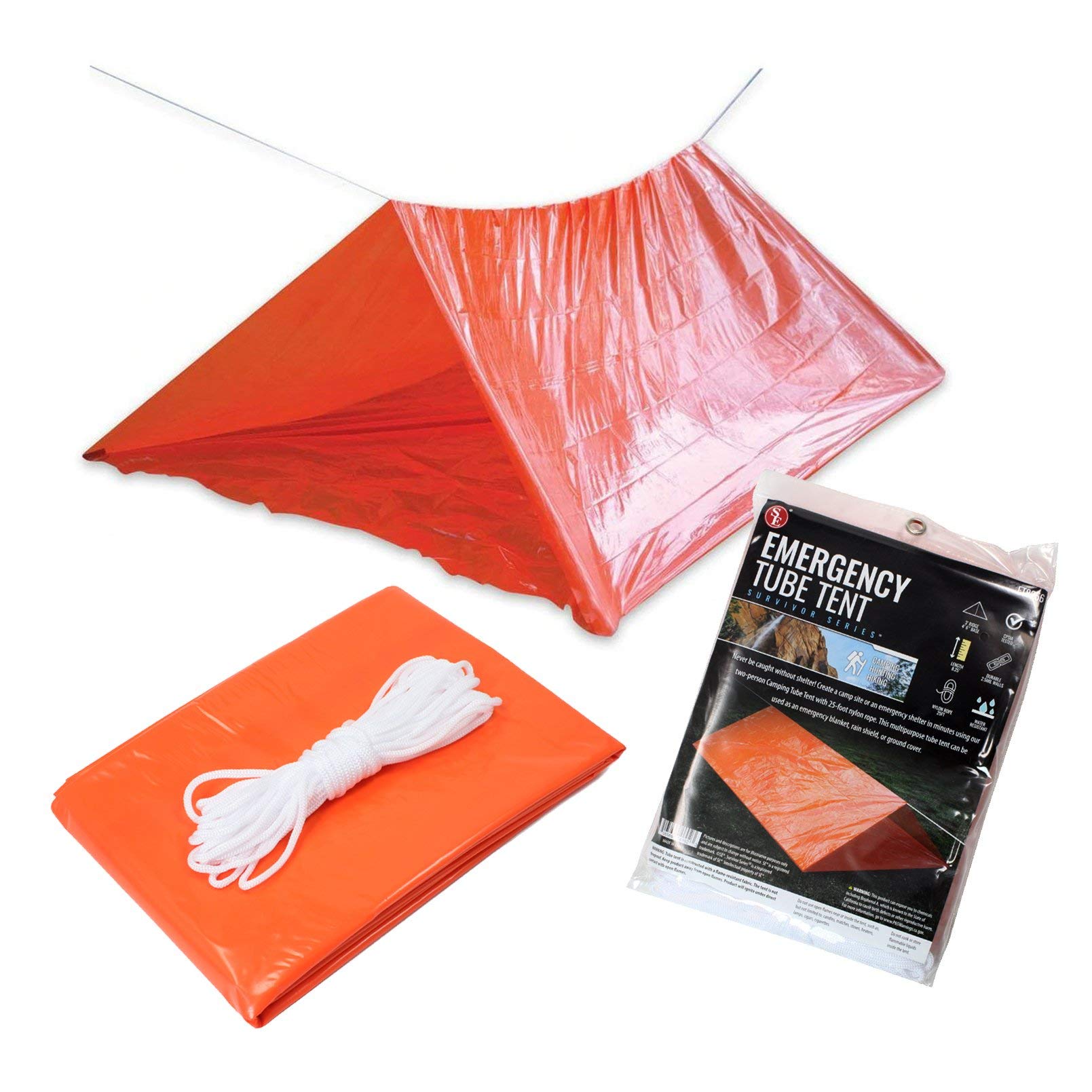 ASR Outdoor Essential Survival Red Pop Tent Canopy for Hiking Camping Emergency : Sports & Outdoors