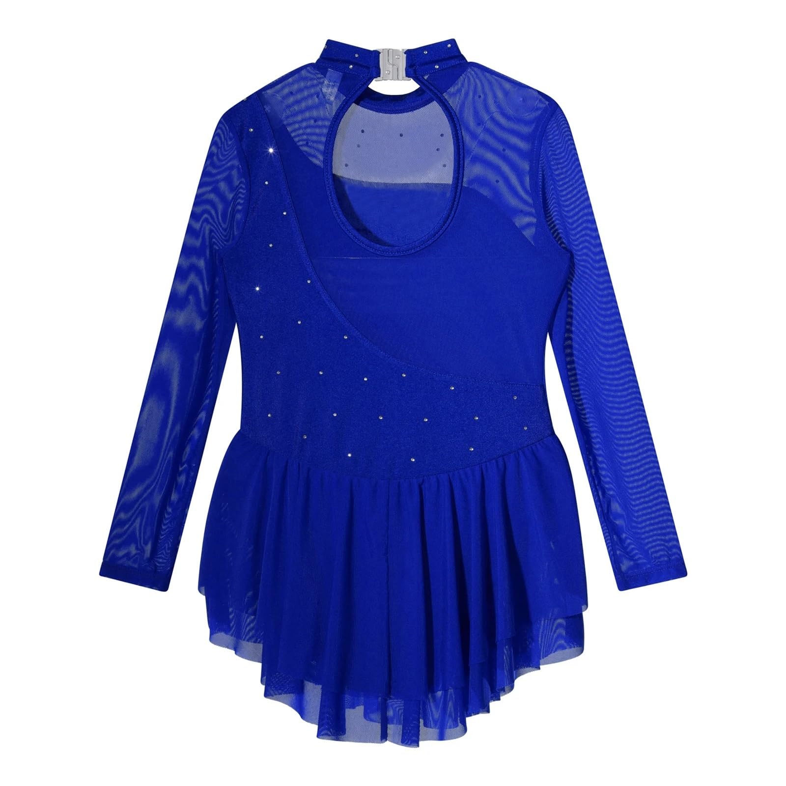 Vestido de Patinaje artístico for niños, Vestido de Gasa Brillante for Danza y Ballet, Leotardo for Gimnasia y Patinaje sobre Hielo para Mujeres(Burgundy,16)