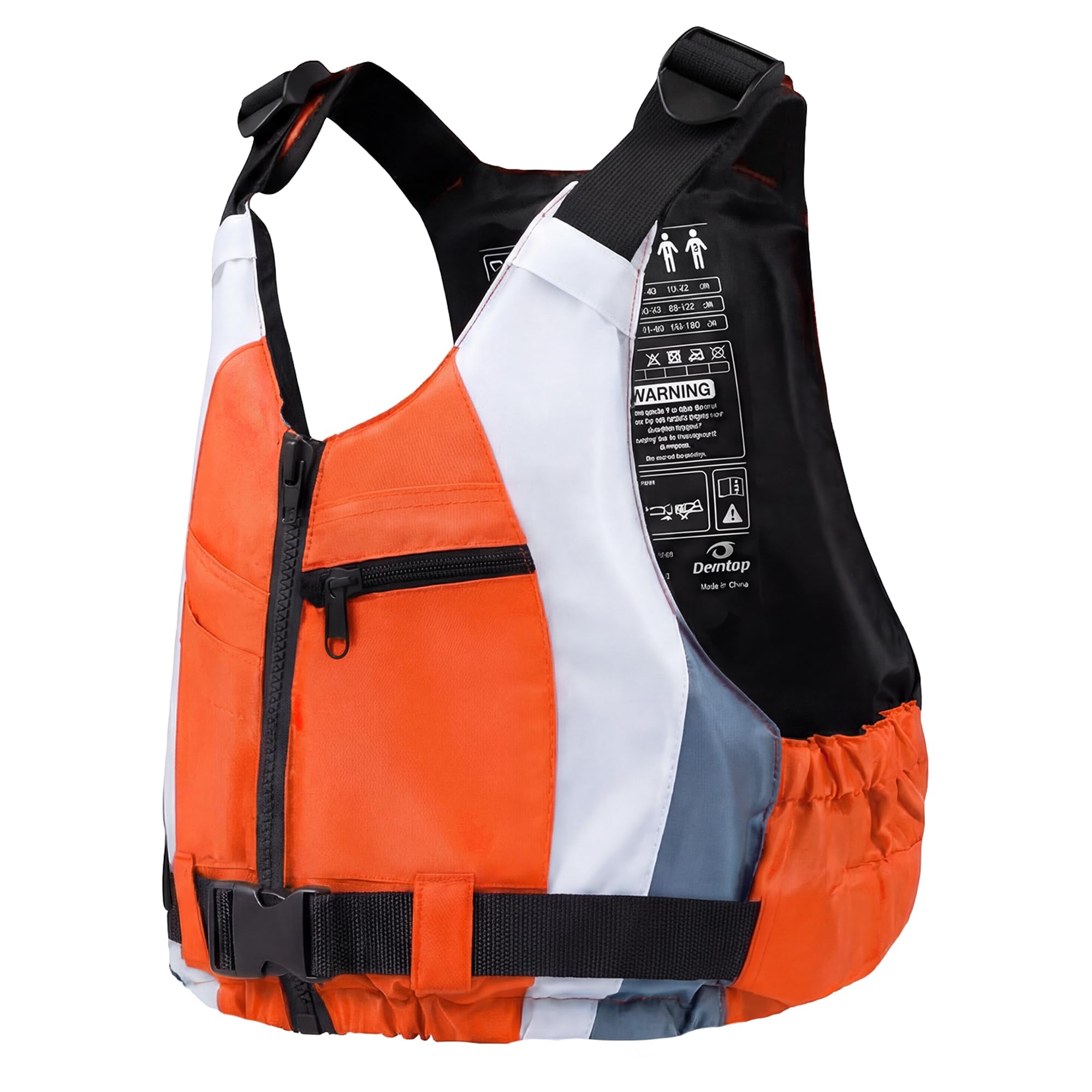 Owntop Aiuti per La Galleggiabilità per Adulti, Giubbotto Galleggiante Regolabile 50N Unisex, Gilet da Nuoto con Tasche, Giacca da Nuoto per SUP Kayak Pesca Canoa a Vela - 1