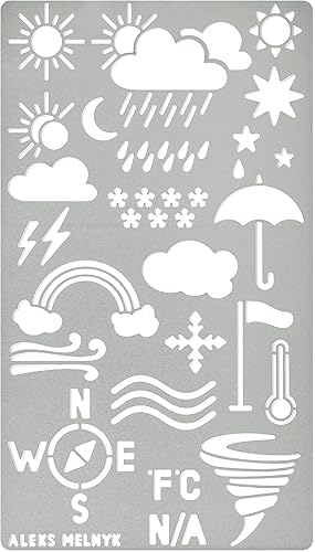 Aleks Melnyk # 14 Plantilla de diario de metal, pronóstico del tiempo, gota de lluvia, paraguas, plantilla de acero inoxidable, 1 unidad, plantilla Aleks Melnyk # 14 Plantilla de diario de metal, pronóstico del tiempo, gota de lluvia, paraguas, plantilla de acero inoxidable, 1 unidad, plantilla