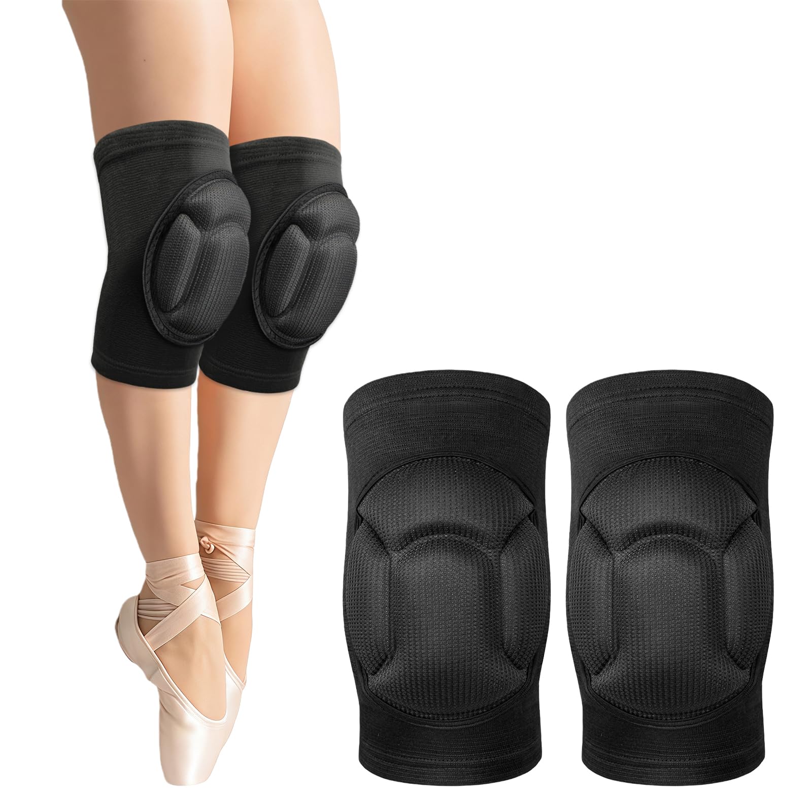 flintronic Genouillères de Protection 20 MM Épais Éponge Antidérapant pour Danse Volleyball Yoga Football Course