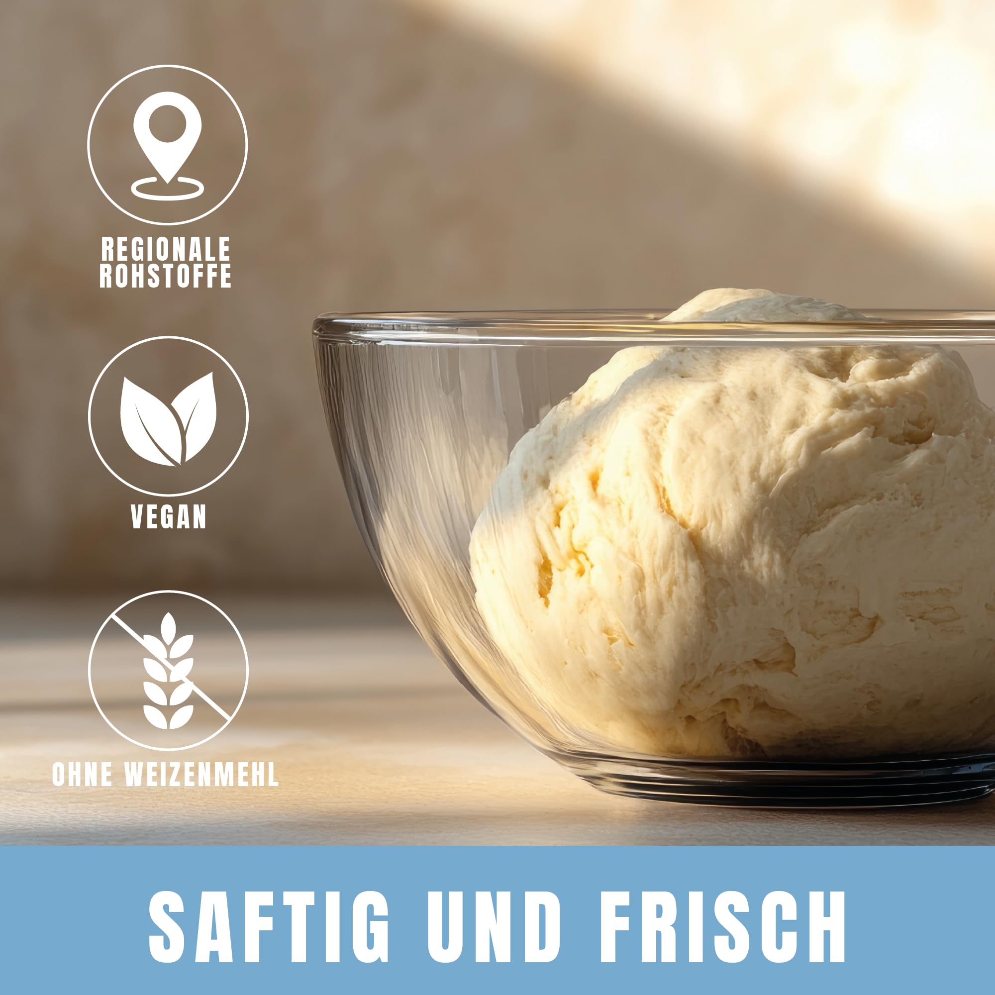Marcel's Buttermilchbrot - Sauerteigbrot ohne Weizenmehl (1200g für 3-4 Brote) | Brotbackmischung mit Sauerteig & Roggenmehl | Saftig & leicht verdaulich | In 1 Minute zubereitet