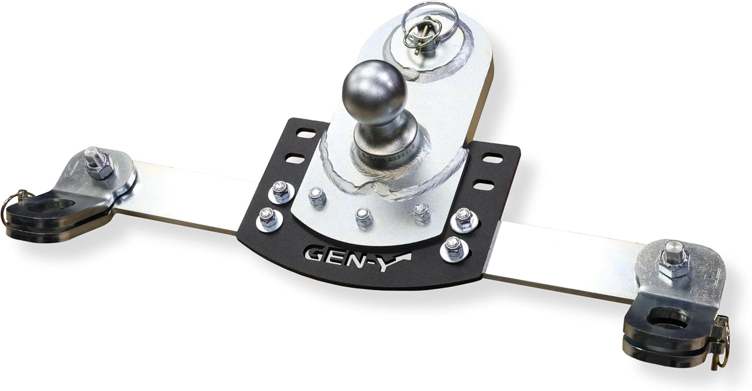 GEN-Y Hitch GoosePuck GEN II Main Assembly - 5" Offset - 25K Overall Towing - with Safety Chain Anchors Incorporated - Compatible with GM 2020 to Current Short and Long Bed Trucks