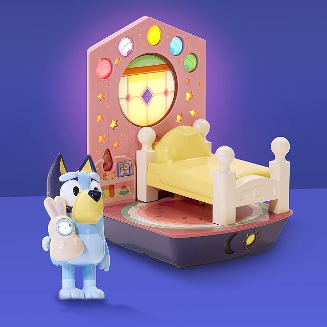 Bluey GoGlow Dream 3 w 1 lampka nocna dla dzieci, lampka nocna do spania, latarka i timer do snu, wielokolorowa (14345)