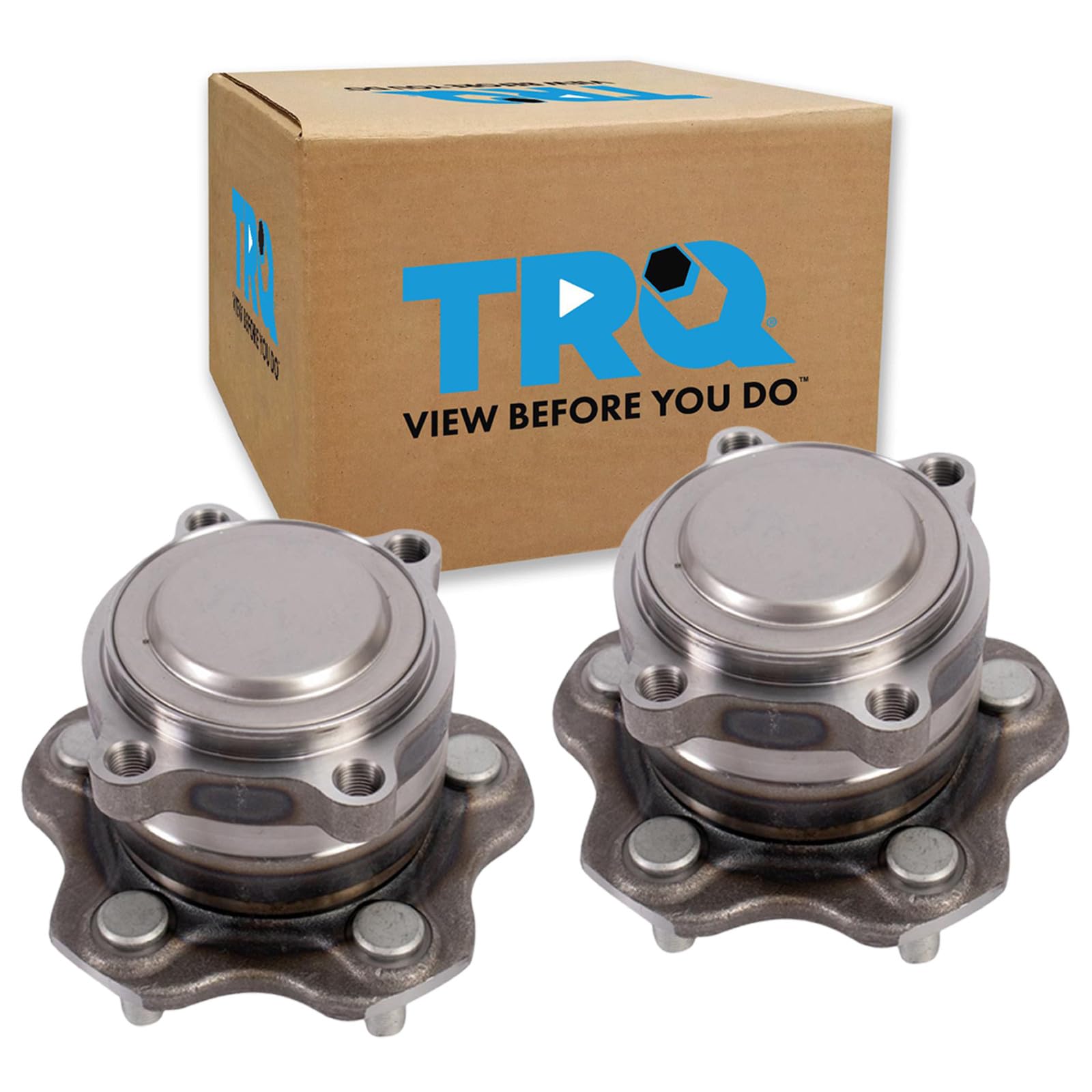 TRQ Rear Driver and Passenger Side Wheel Bearing and Hub Assembly Set 2