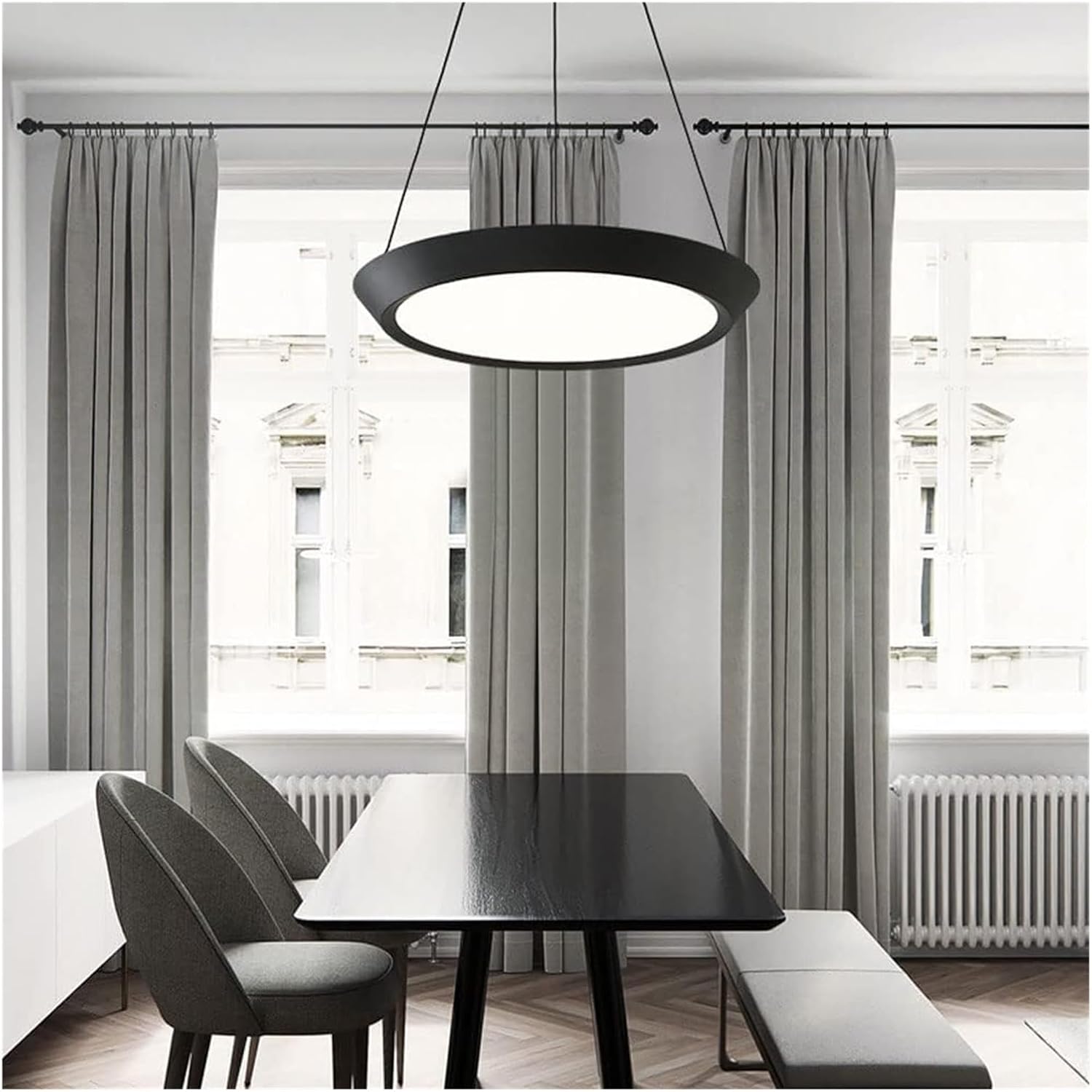 Chandeliers Simple Metal Chandelier, Three-Tone Light Ceiling Lamp, High-transmitting Acrylic Lampshade