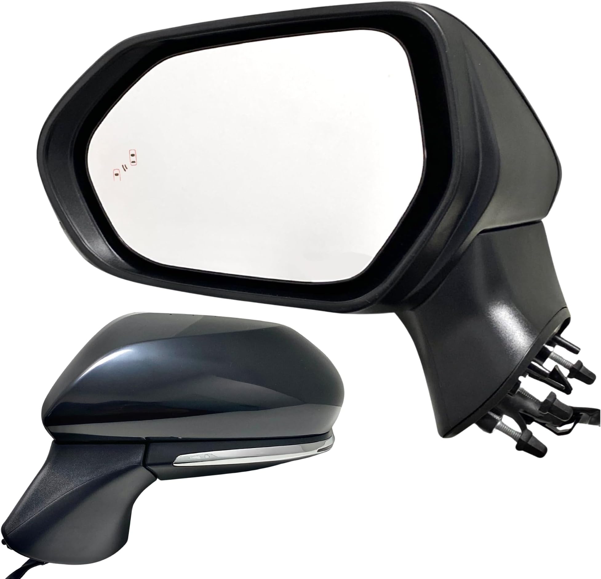 Spieg Driver Side Mirror for 2018-2025 Toyota Camry Power Adjustment Blind Spot Monitoring Heated Turn Signal Light Painted Black 7 Pins Left TO1320368