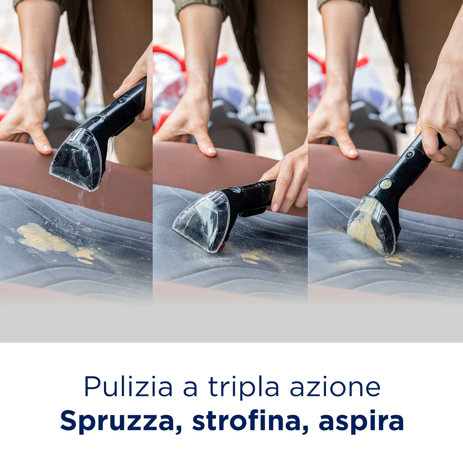 BISSELL SpotClean Pro - Pulitore Portatile per Tappezzeria - Rimuove Cadute e Macchie - Pulisce Tappeti, Scale, Tappezzerie, Sedili Auto e Altro- 750W - 82dB - 1558N