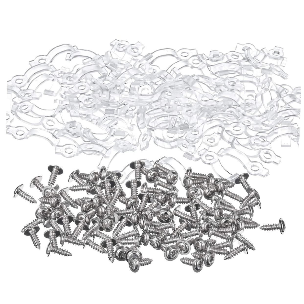 HOMSFOU 3 Set Di Staffe Di Montaggio Per Barre Luminose Clip Per Strisce Luminose Con Clip Di Fissaggio Su Un Lato Per Strisce Led 100 Pezzi * 3