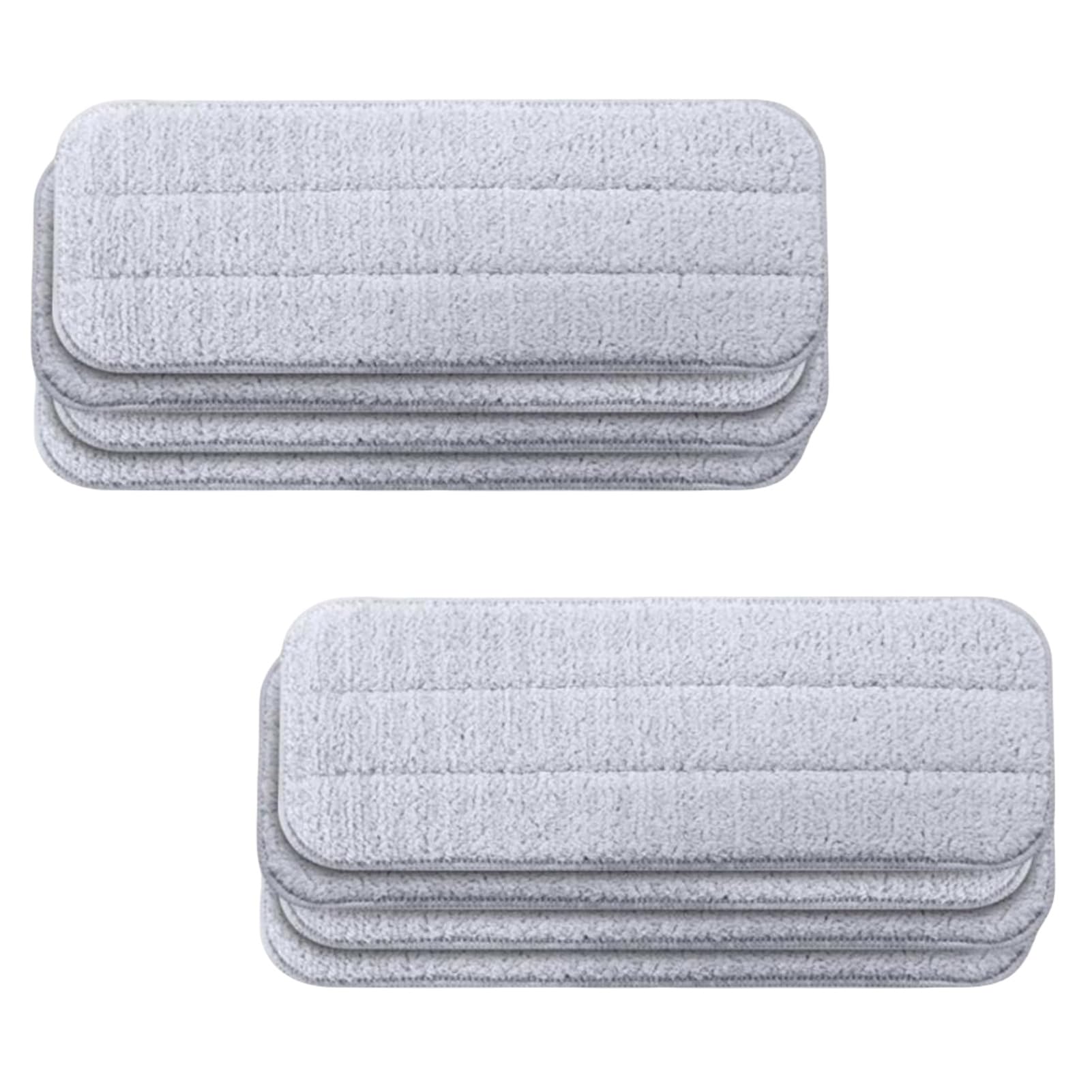 Kameety 8pcs Mop Replacement Pads, 360 Rotating Microfiber Cleaning Clothes, Wooden Carbon Fiber Cloth Water Spray Mop Pad, Reusable Mop Cloth for Home and Office Wet or Dry Floors Original Quality