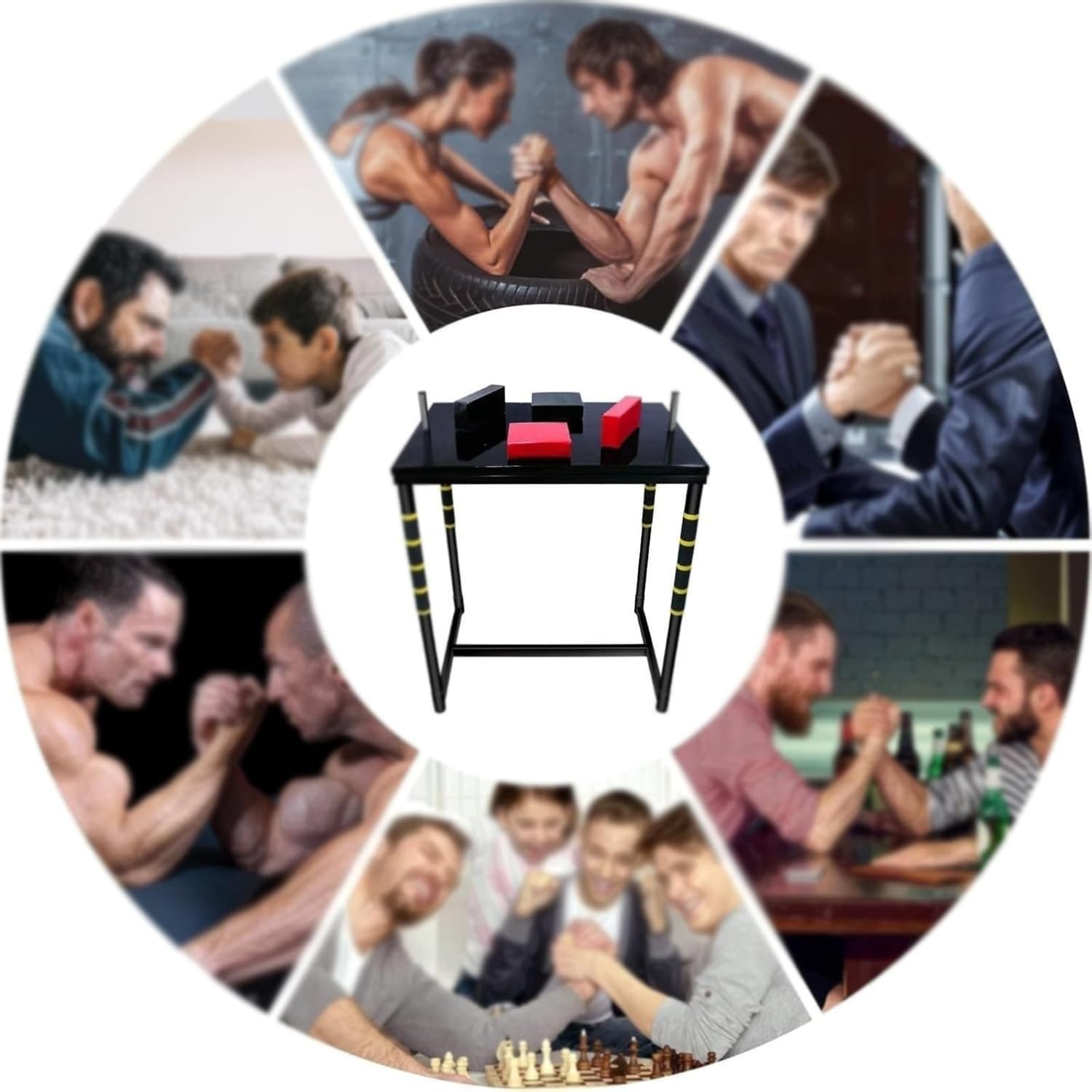 Arm Wrestling Table, Material All Arms Professional Game Wrestling Machine Steel Arm Wrestling Muscle Exerciser for Family or Office Entertainment