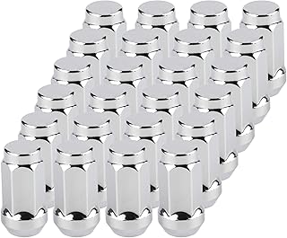 24PCS 14x1.5 Chrome Wheel Lug Nuts, 1.78 inch M14x1.5 Closed End Bulge Acorn Lug Nuts - Cone Seat - 19mm Hex Wheel Lug Nut Compatible with Chevy GMC Acadia Silverado Tahoe F150 Aftermarket Wheels