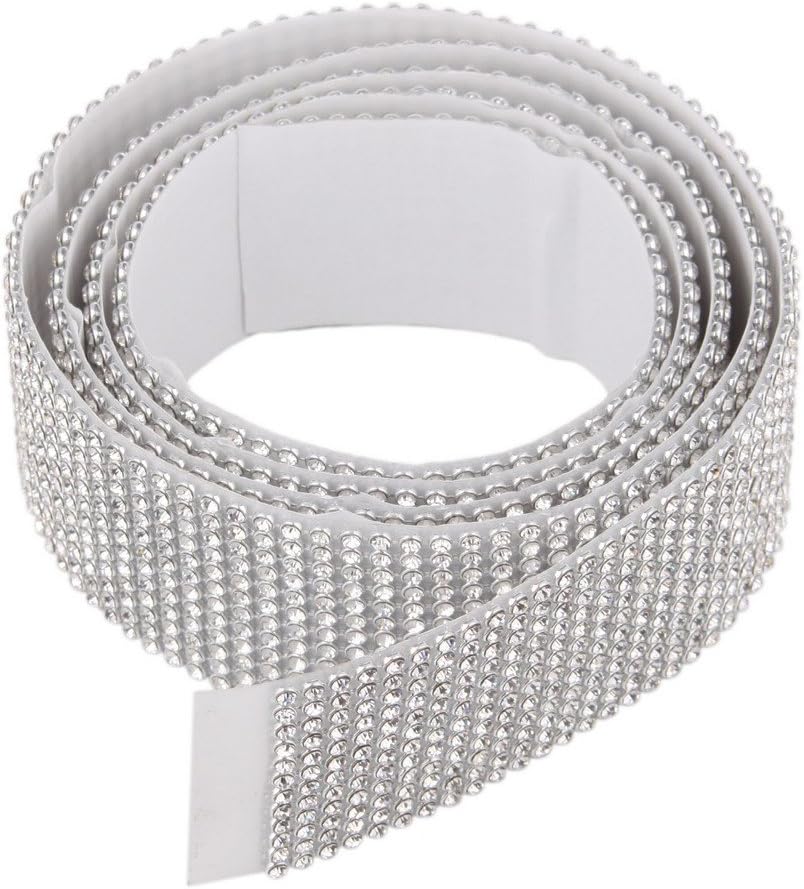 Stick-on Rhinestones Self-Adhesive 3 mm Rhinestone Border with 12 Rows