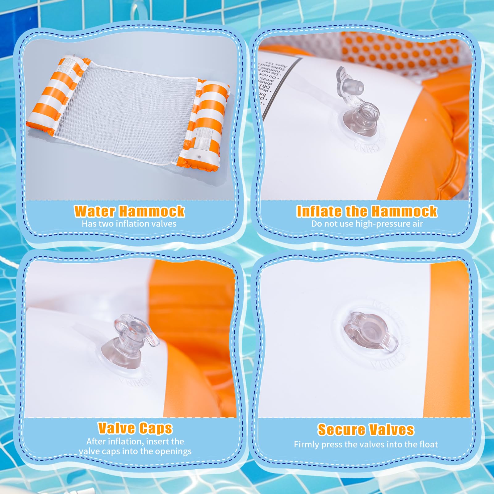 Materassino Mare XL, 2 pezzi Amaca Gonfiabile Galleggiante 4 in 1, Materassino Gonfiabile Mare Piscina, Gonfiabili Piscina, Accessori Piscina Gonfiabile Adulti,Accessori per Piscine Estivi
