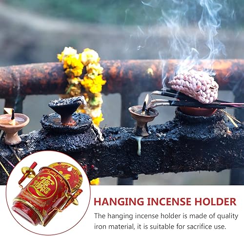 Miniatura 9 de Cabilock Quemador de incienso de hierro montado en la pared, elegante incensario para decoración de meditación, diseño ligero, fácil de usar, tienda