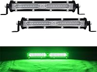 Vista 10 de Barra de luces antiniebla LED de una sola fila ultra delgada de una sola fila, luces de niebla rojas para caza, luces de pesca, 2 unidades, 7