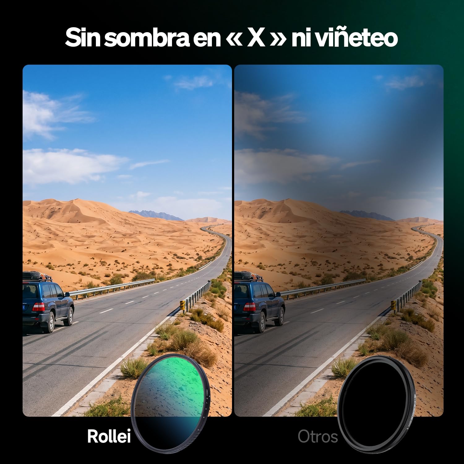 Filtro ND Variable 95mm Rollei F:X Pro Filtro Fotografia ND8-ND512 | VND Filter de 3 a 9 Stops Resistente al Agua y a los Arañazos para Objetivos de Cámara