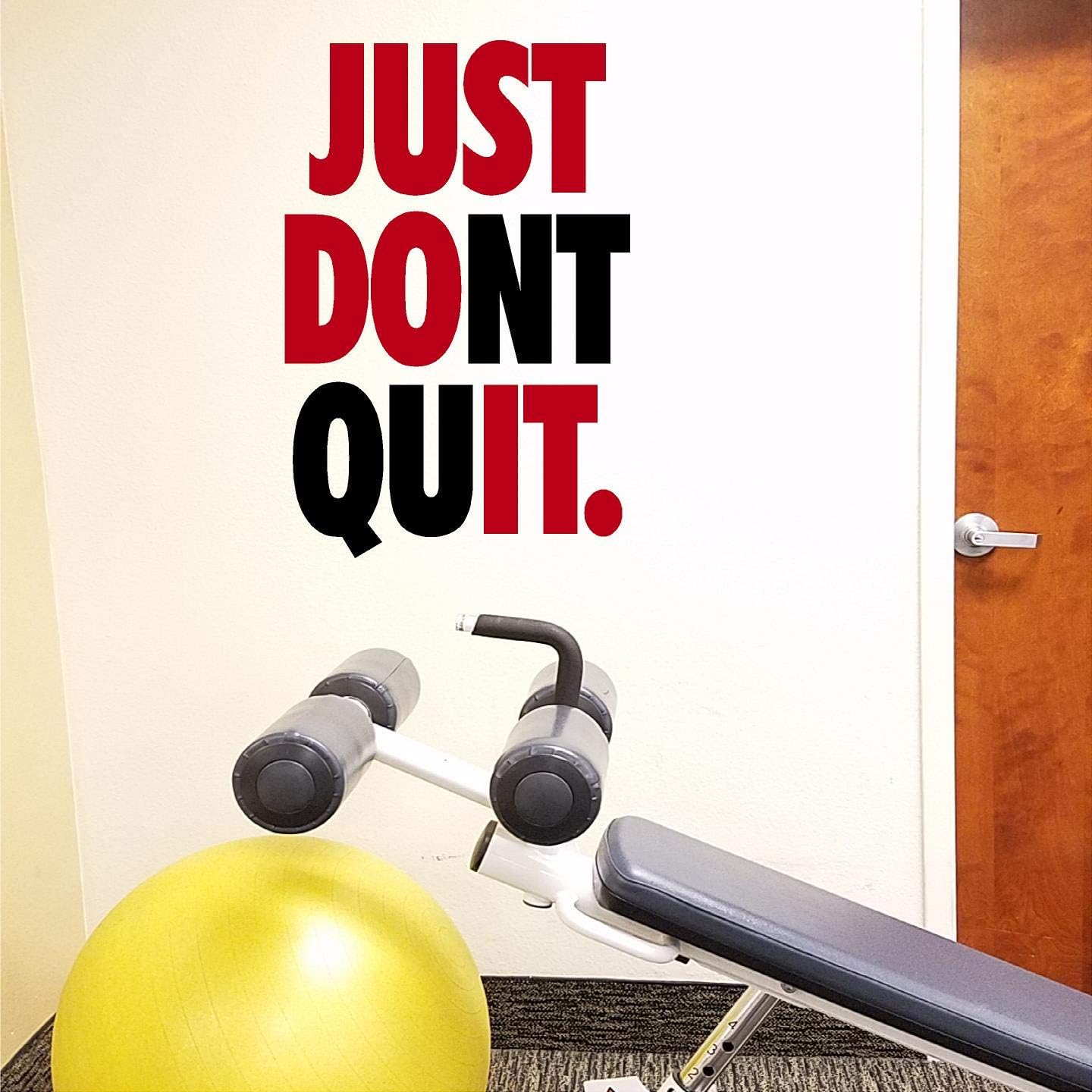 Jeyfel Decals. Fitness Wall Decals. Just Don't Quit. Just Do It. Vinyl Wall Art, Sticker Decal Gym.