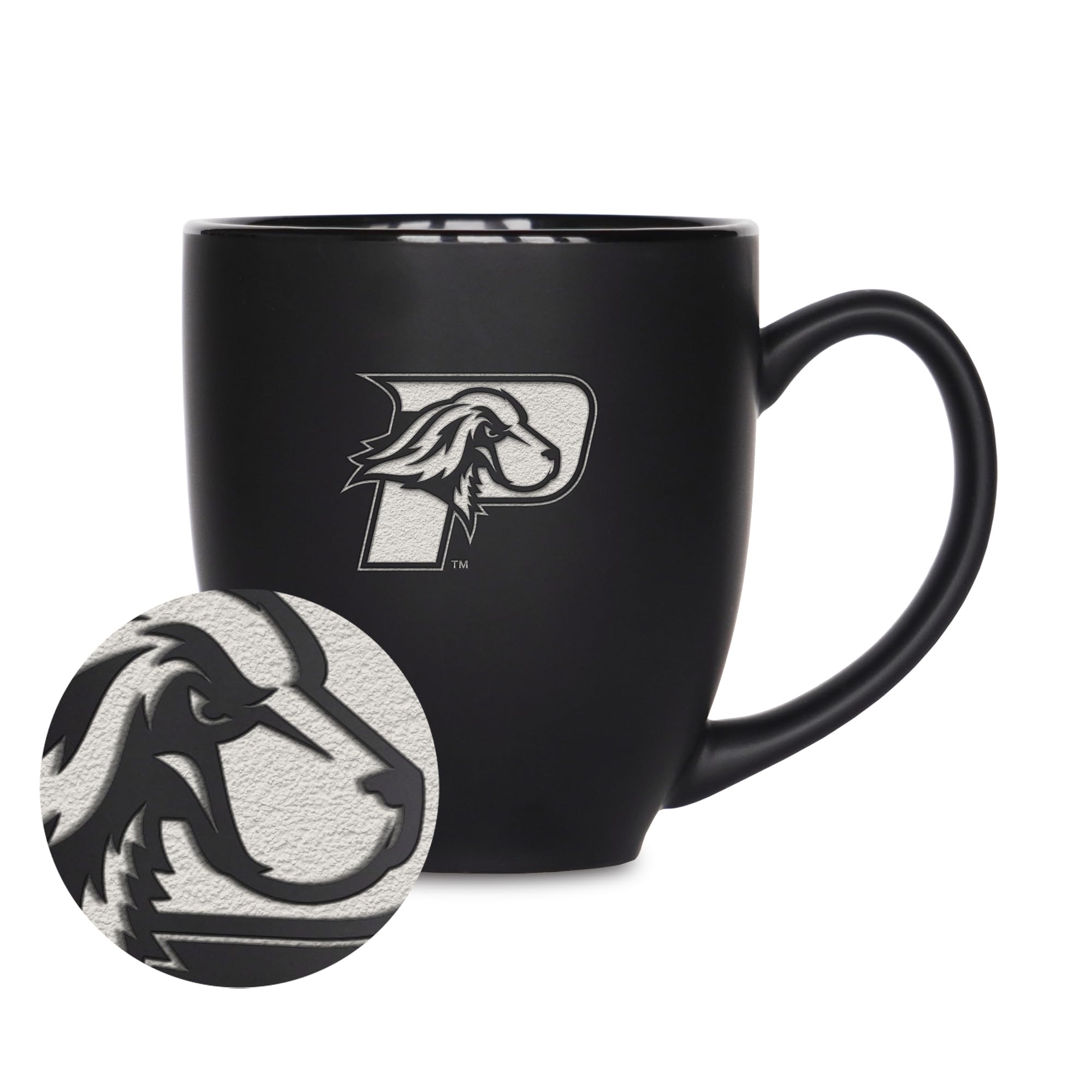 Grande Tasse Céramique Gravée Laser Noir Mat de Haute Qualité