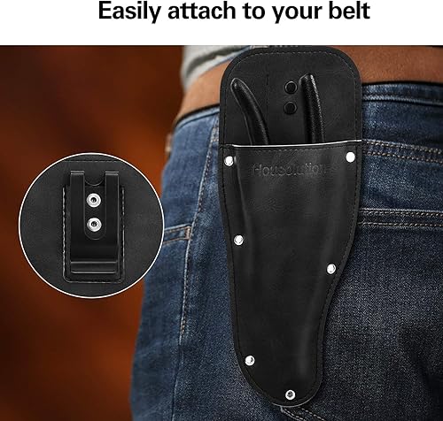 Miniatura 3 de Housolution Funda de podadora de jardín, funda de podadora, funda de piel sintética de alta calidad, funda protectora para tijeras de podar de