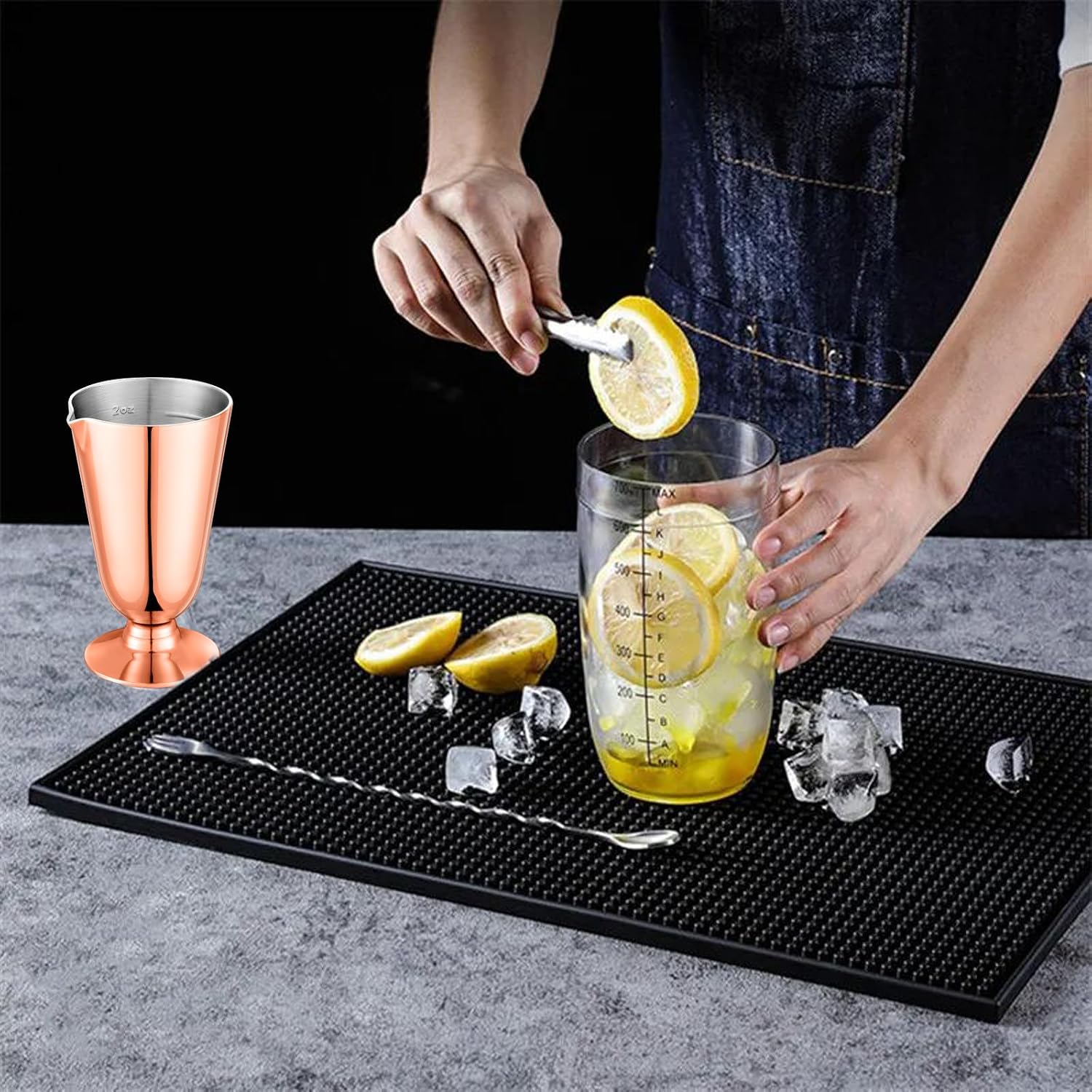 UNISWEET 2 Oz Premium Cocktail Jigger,304 Stainless Steel Materials With Has 7 Measuring Scales Inside,Professional Wine Measuring Machine For Cocktails & Liquor, Good For Bartenders & Home Use