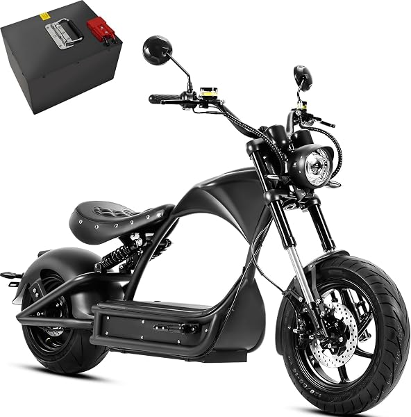 eAhora M1P Pro 2026 electric motorcycle chopper with fat tires