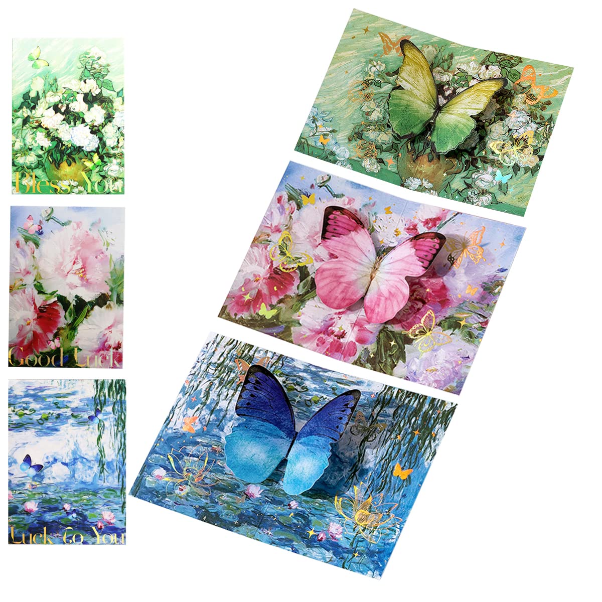 BIGLIETTO D'AUGURI POP-UP 3D Biglietti Auguri Rosa Biglietto d'Auguri per La F EUR 14,20